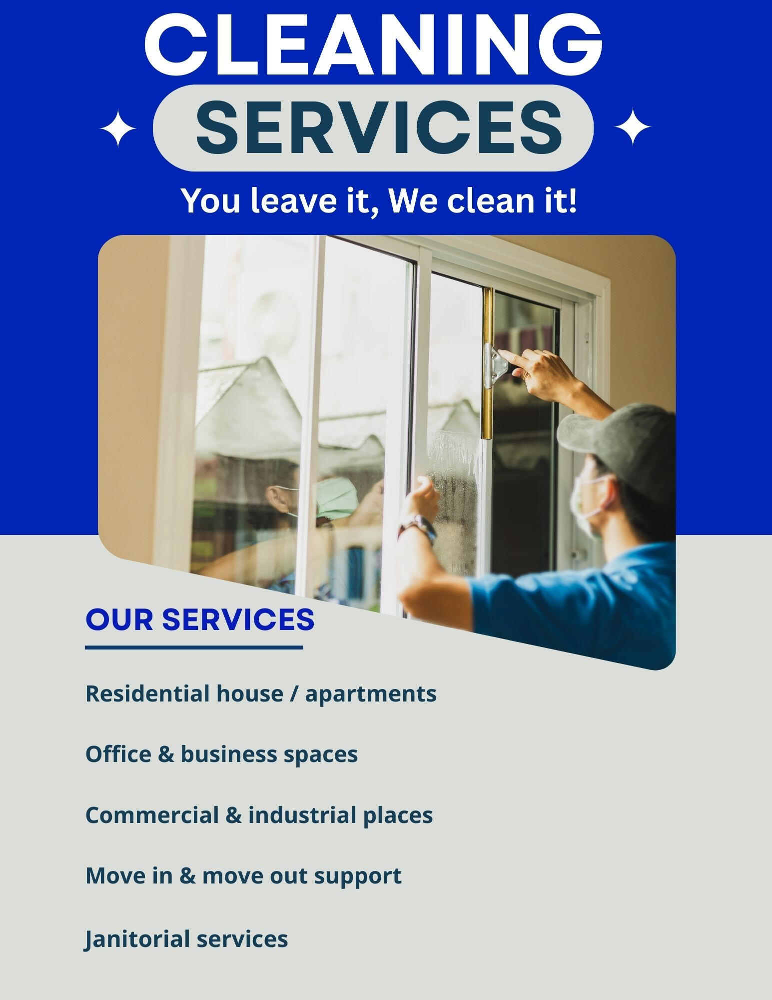 Always give out our best services with smile